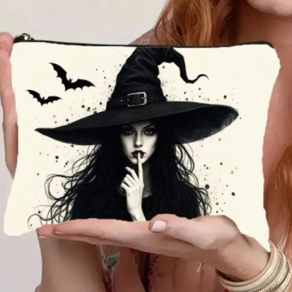 NEW Witchy zippered pouch makeup cosmetic bag